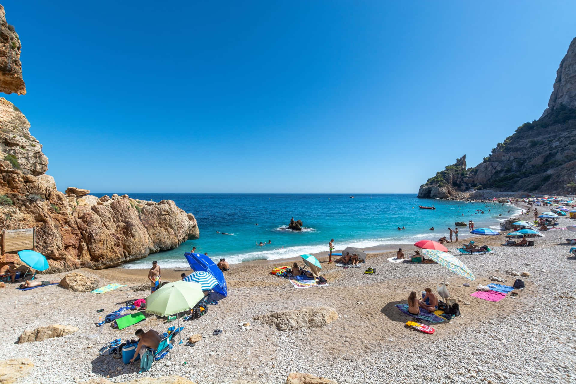 Relaxing Spanish Beach in Summer Wallpaper