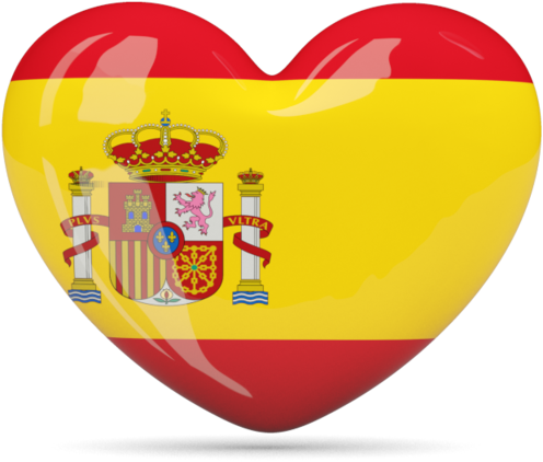 Spanish Heart Flag Emblem PNG