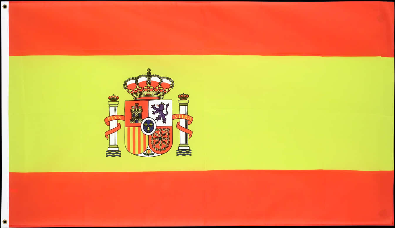 Spanish National Flagwith Coatof Arms PNG