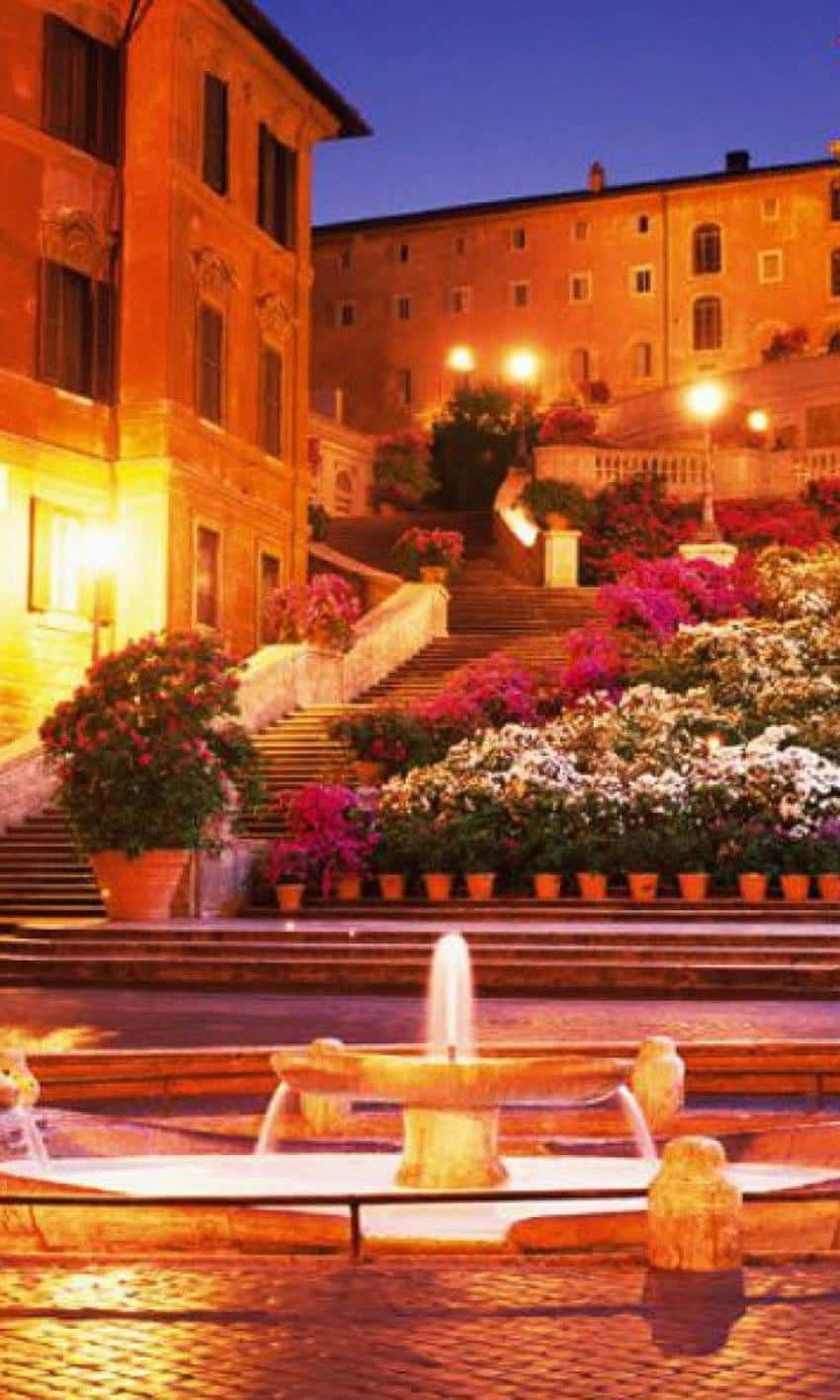 Spanish Steps Monument And Fountain Wallpaper