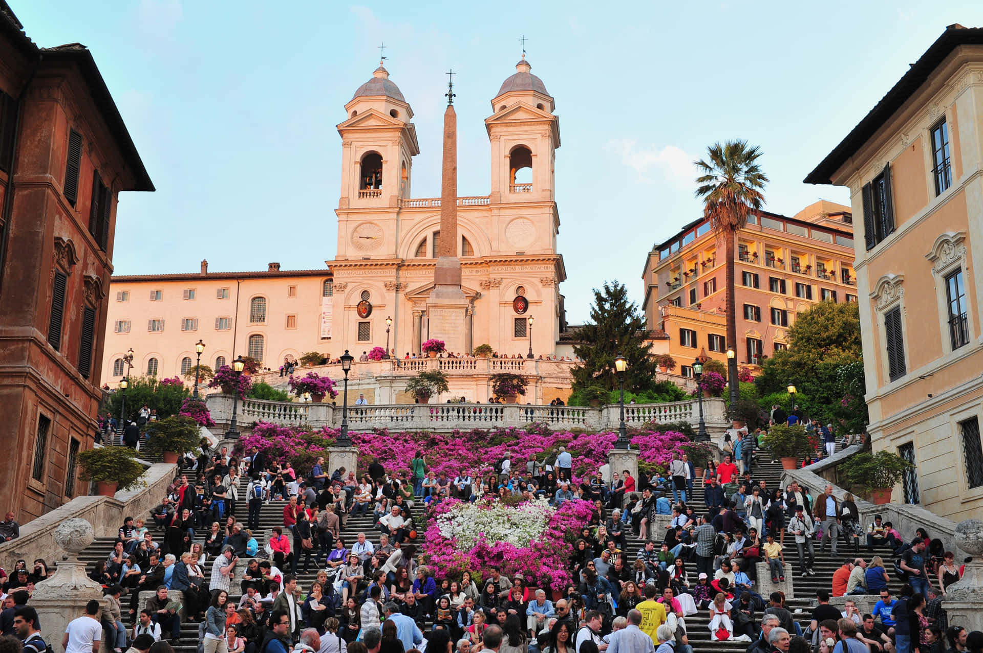 Spanish Steps Monument People Wallpaper
