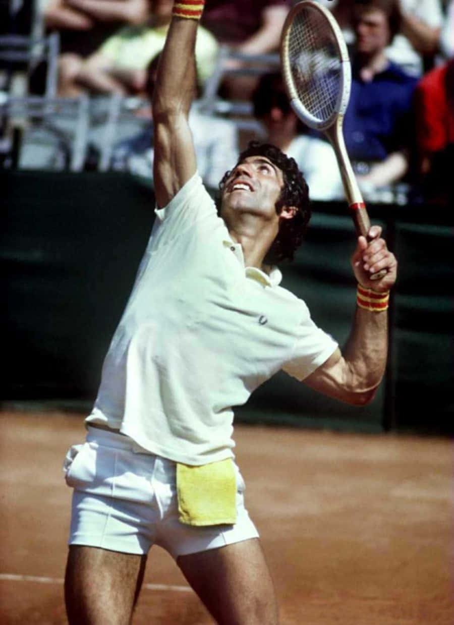Den spanske tennisspiller Manuel Orantes US Open Semifinal 1975 Wallpaper