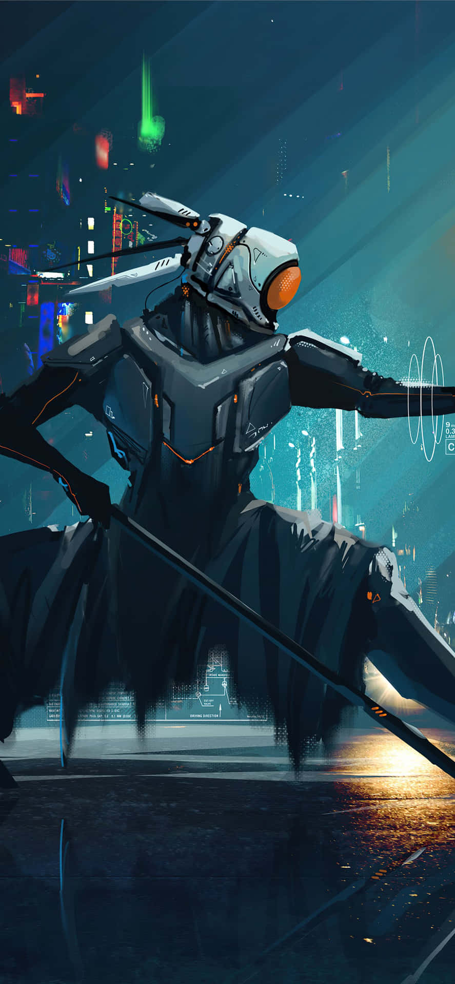 A Robot With A Sword In His Hand Wallpaper