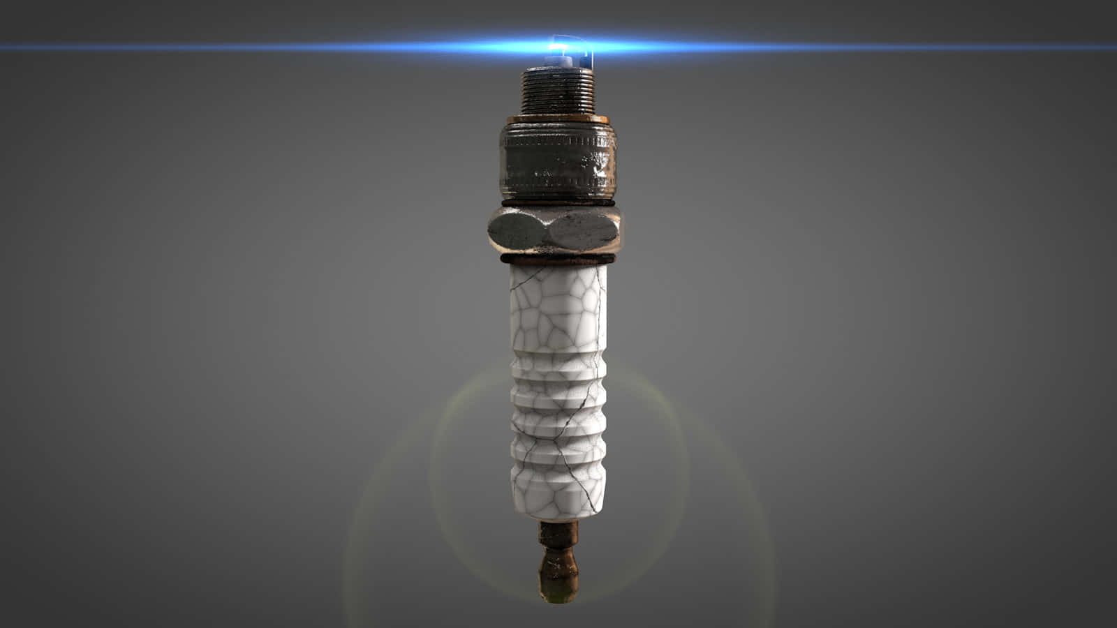 A 3d Model Of A Syringe With A Light On It Wallpaper