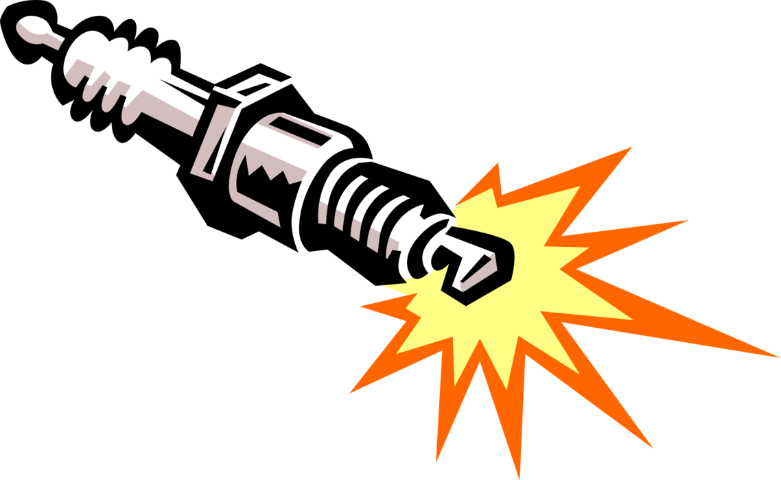 Spark Plug Ignition Graphic PNG