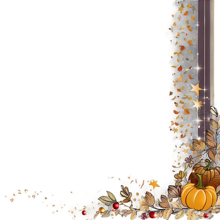 Sparkle And Shine Thanksgiving Border Png 06202024 PNG