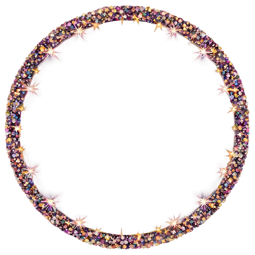 Sparkle Circle Frame Png 06122024 PNG