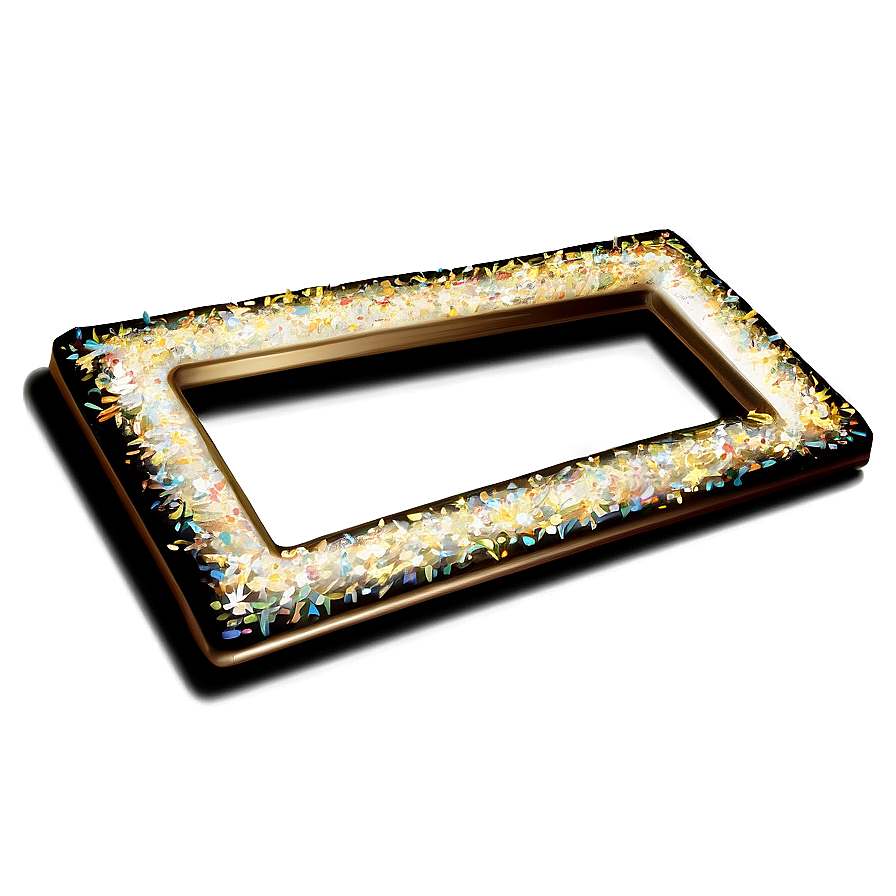 Sparkle Glitter Line Frame Png 34 PNG