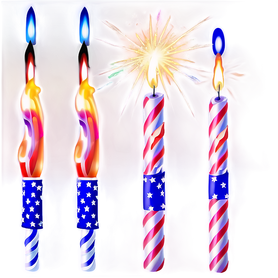 Sparklers Candle Light Png 06242024 PNG