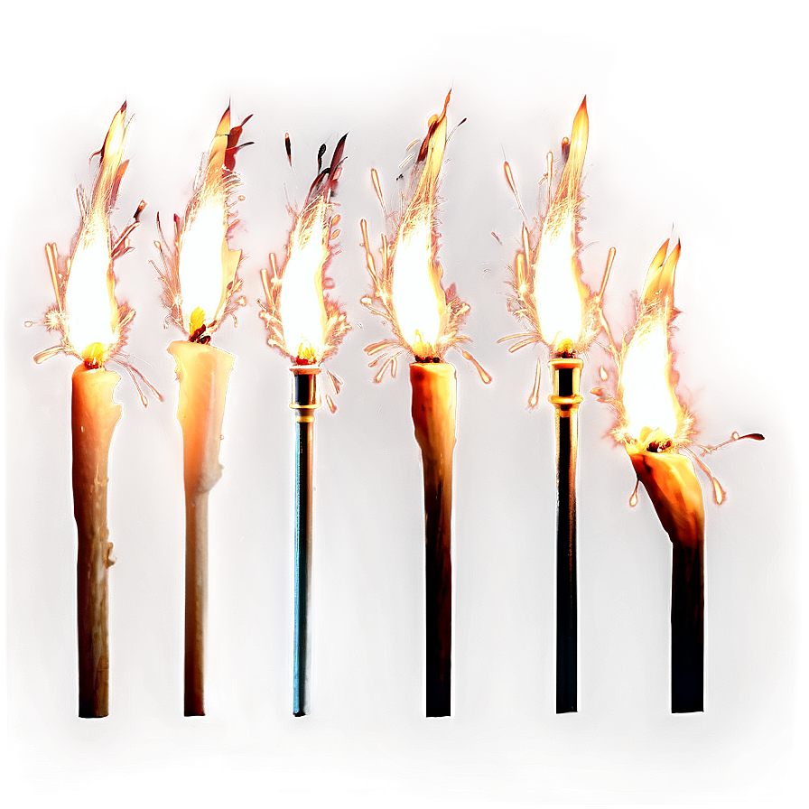 Sparklers Glowing Flames Png Jvq PNG