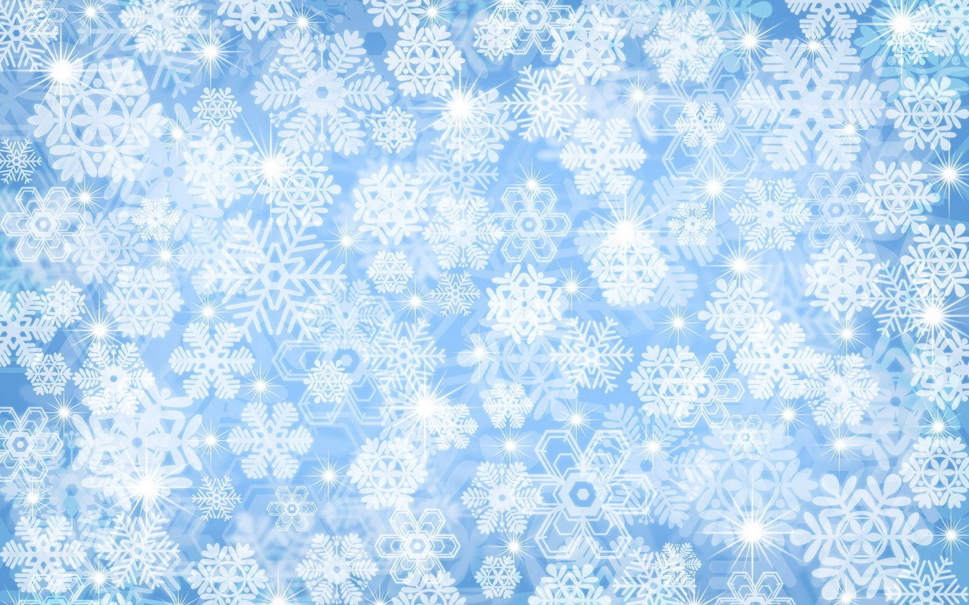 Sparkling Abstract Snowflakes