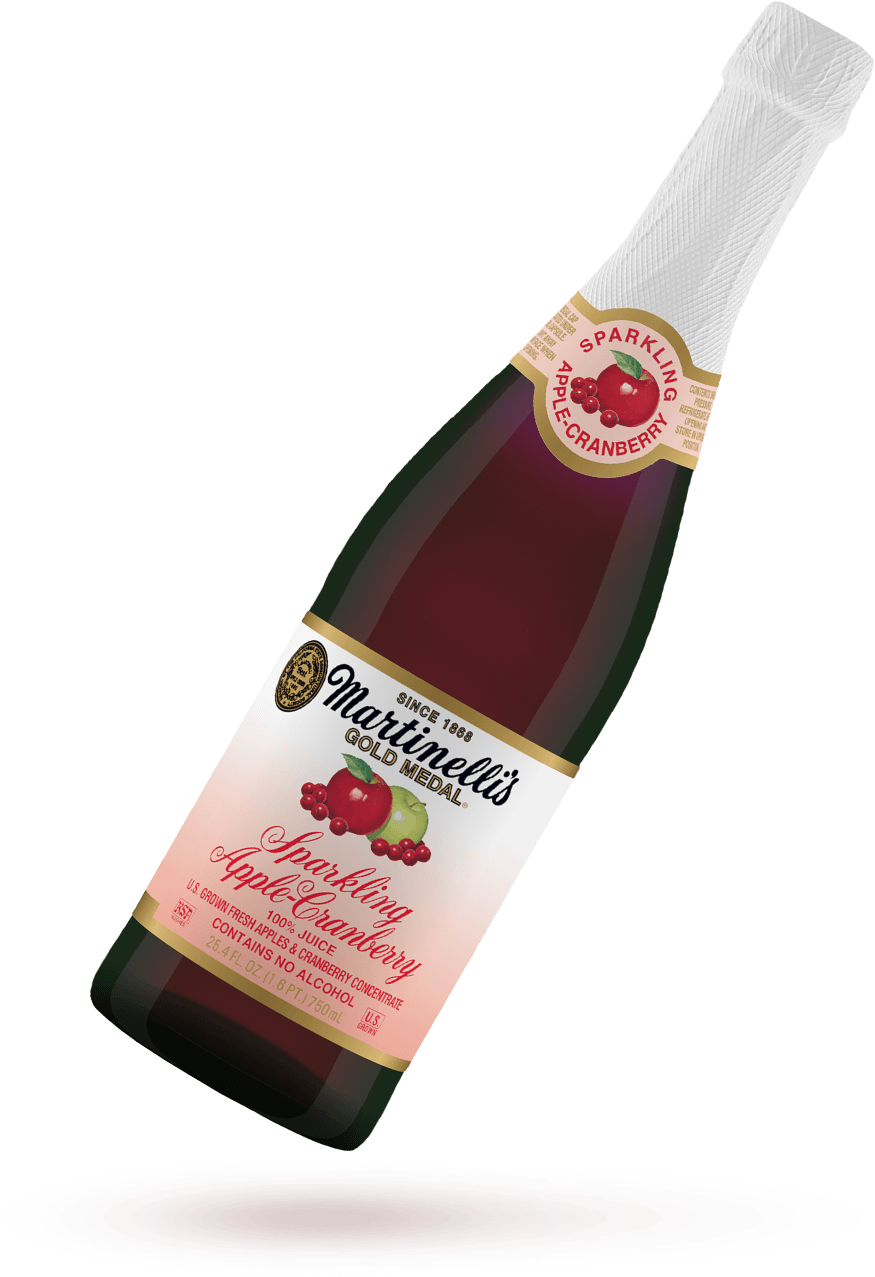 Sparkling Apple Cranberry Bottle PNG