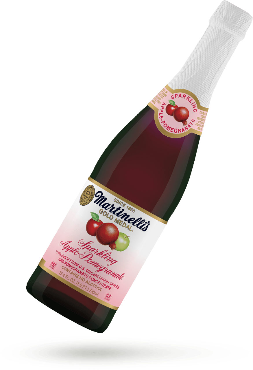 Sparkling Apple Pomegranate Cider Bottle PNG