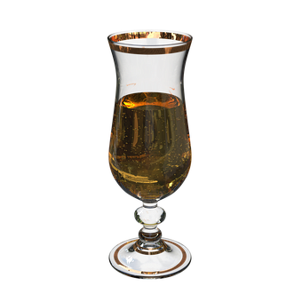 Sparkling Beveragein Elegant Glass PNG