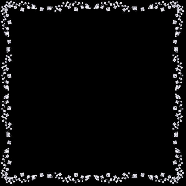 Sparkling Black Glitter Frame PNG