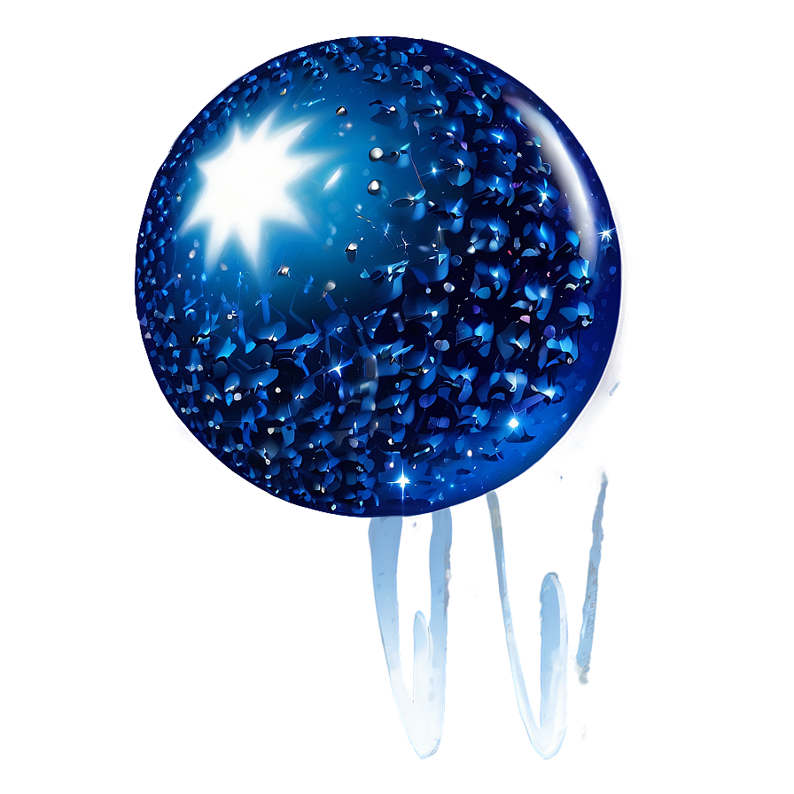 Sparkling Blue Ball Png 06132024 PNG