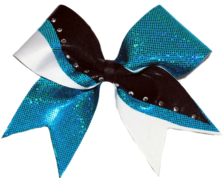 Sparkling Blue Cheer Bow PNG