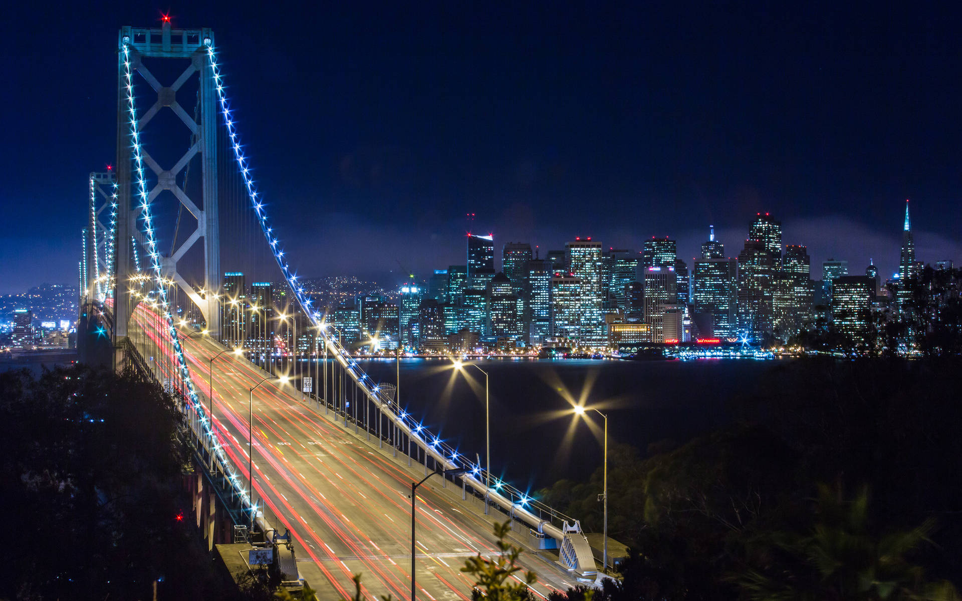 Sparkling Bridge Skyline San Francisco Photography Picture