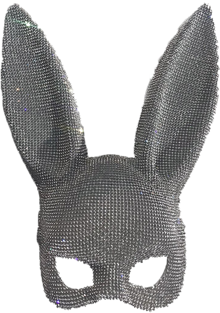 Sparkling Bunny Ears Mask PNG