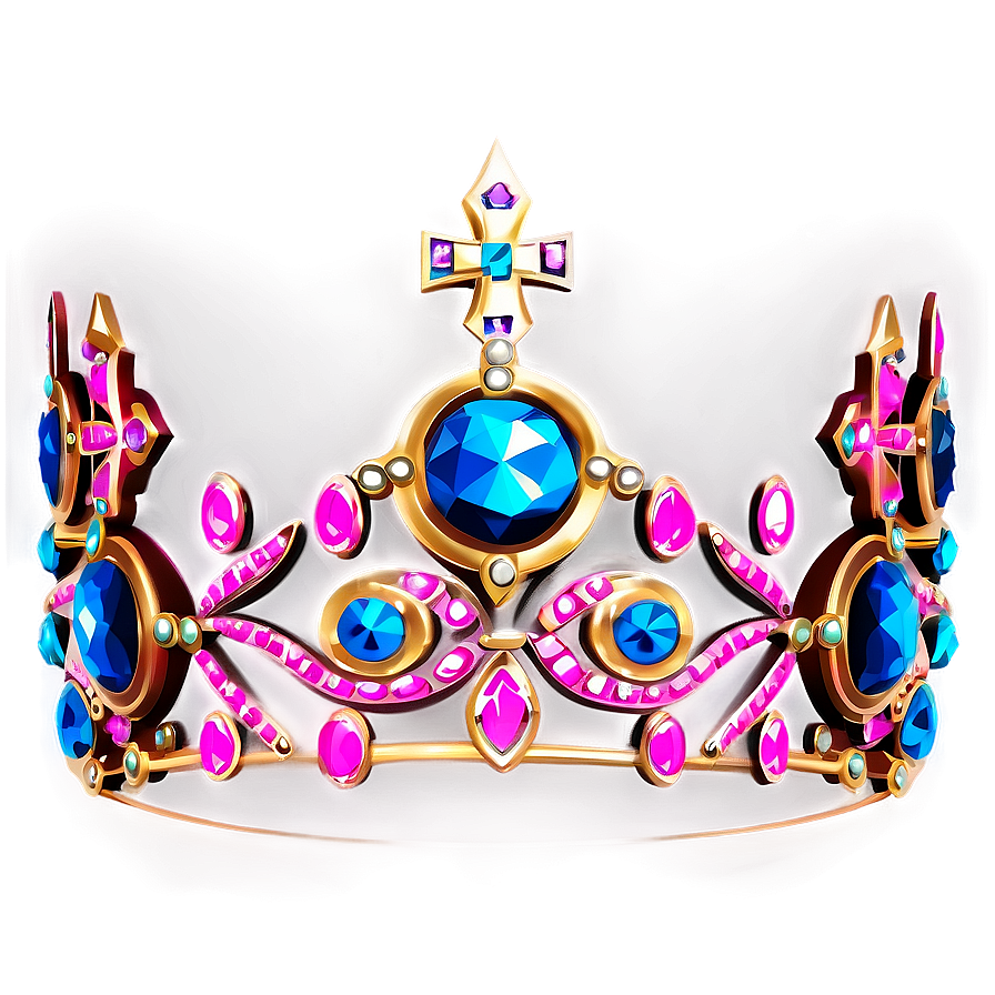 Sparkling Cartoon Crown Png Edv PNG