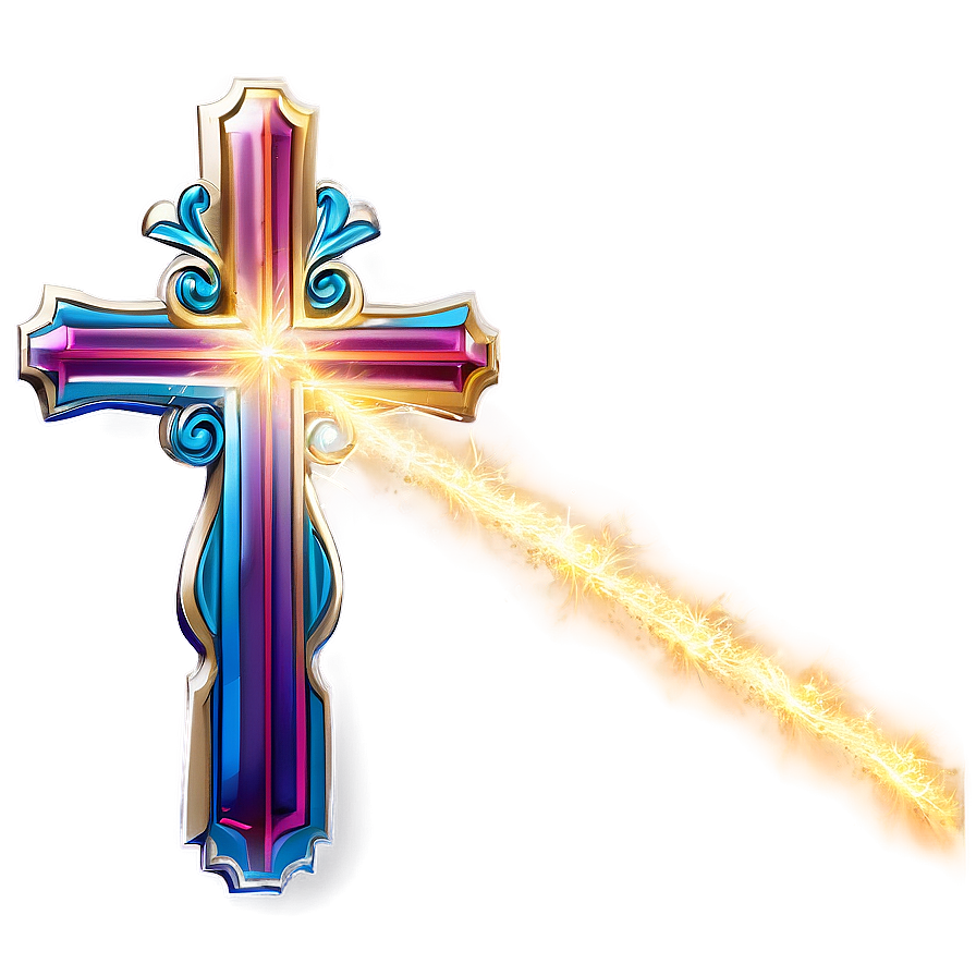 Sparkling Catholic Cross Fact Png Upr34 PNG