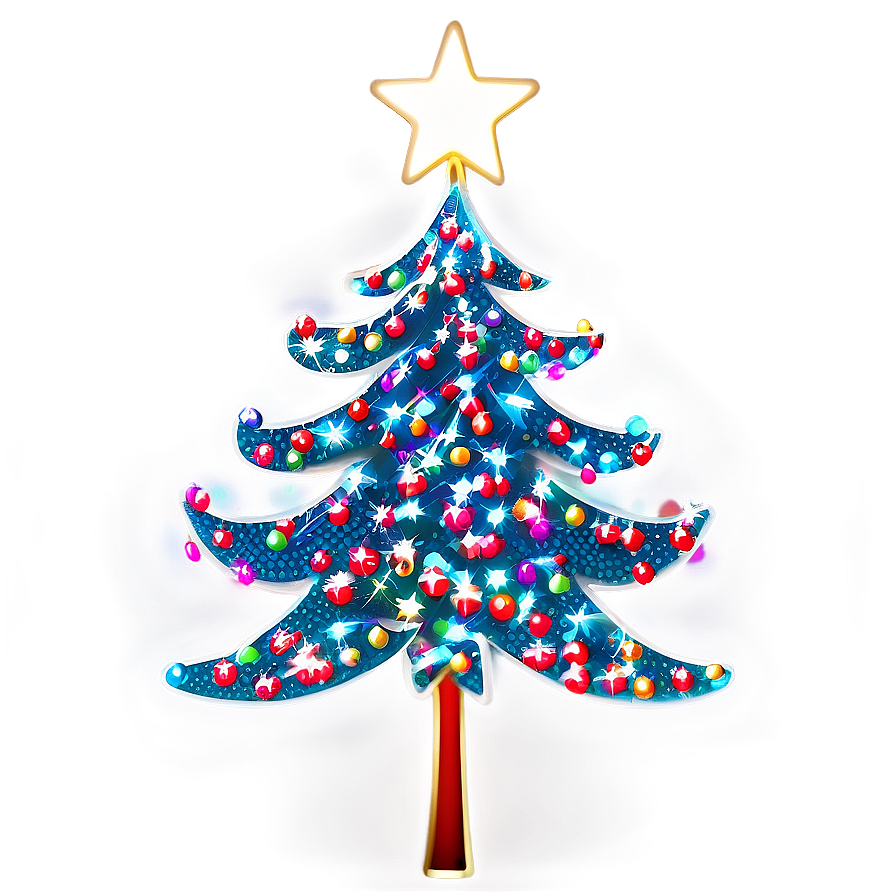 Sparkling Christmas Tree Illustration Png 56 PNG