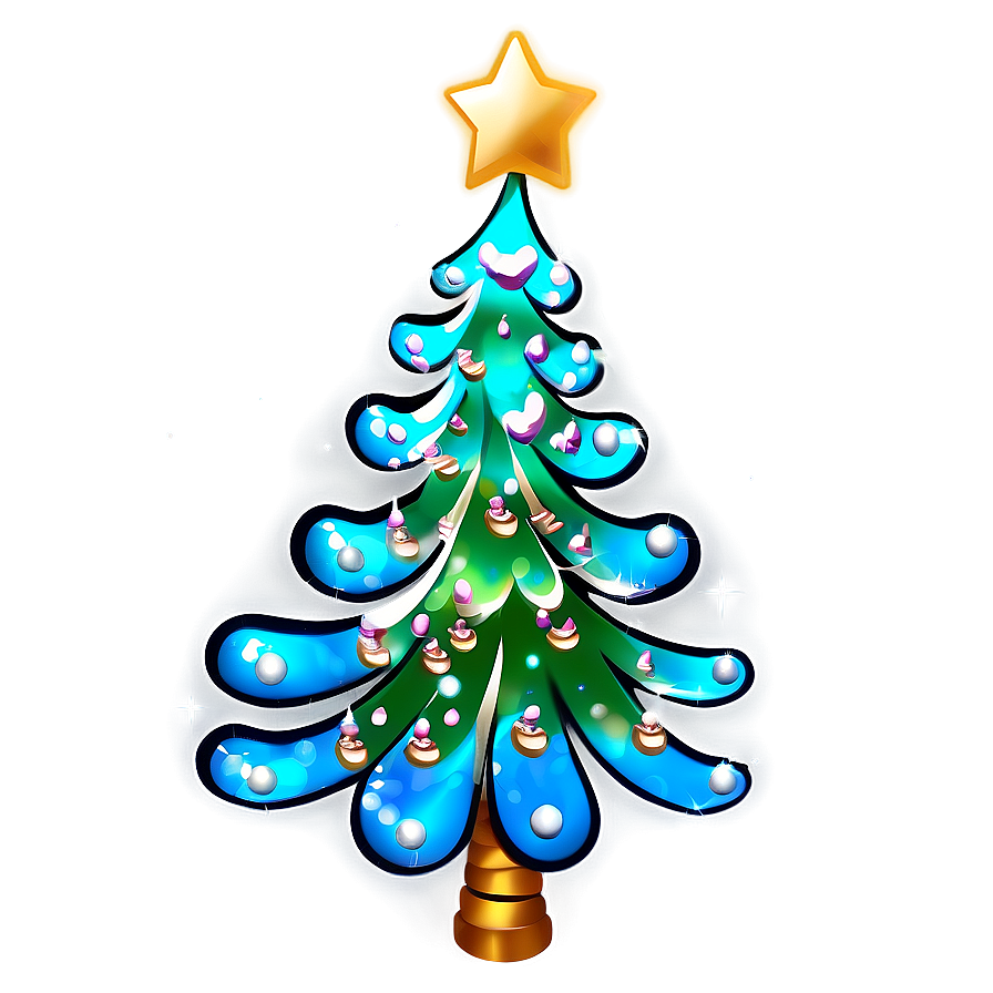 Sparkling Christmas Tree Png Rcx99 PNG
