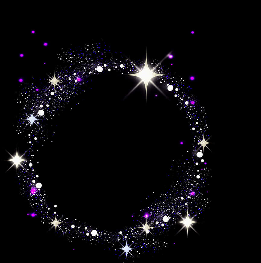 Sparkling Circle Glitter Effect PNG