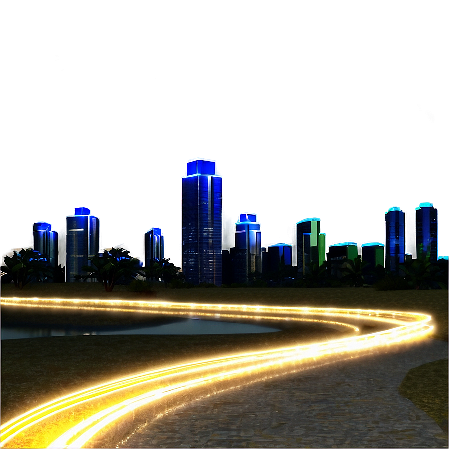 Sparkling City Lights Path Png 06202024 PNG