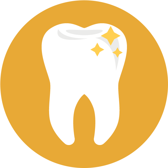Sparkling Clean Tooth Icon PNG
