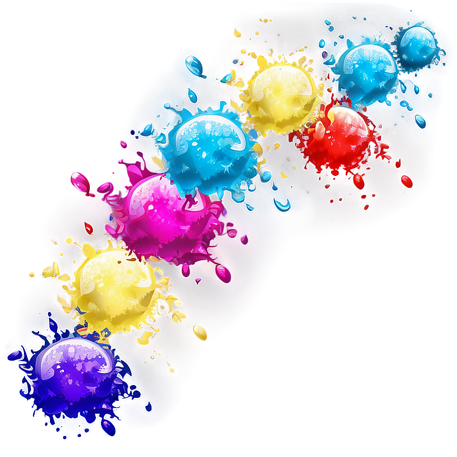 Sparkling Color Splash Png 06252024 PNG