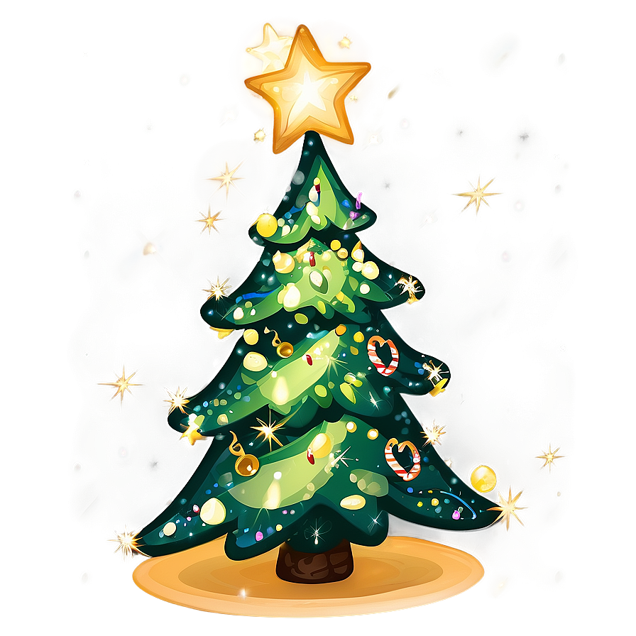 Sparkling Cute Christmas Tree Png 35 PNG