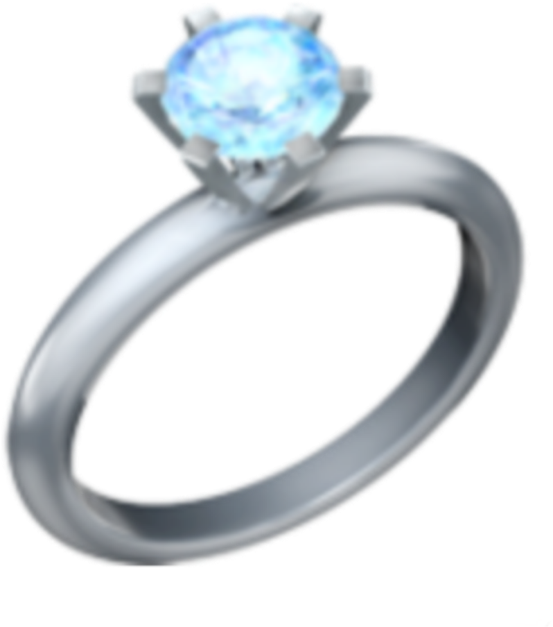 Sparkling Diamond Ring Emoji PNG
