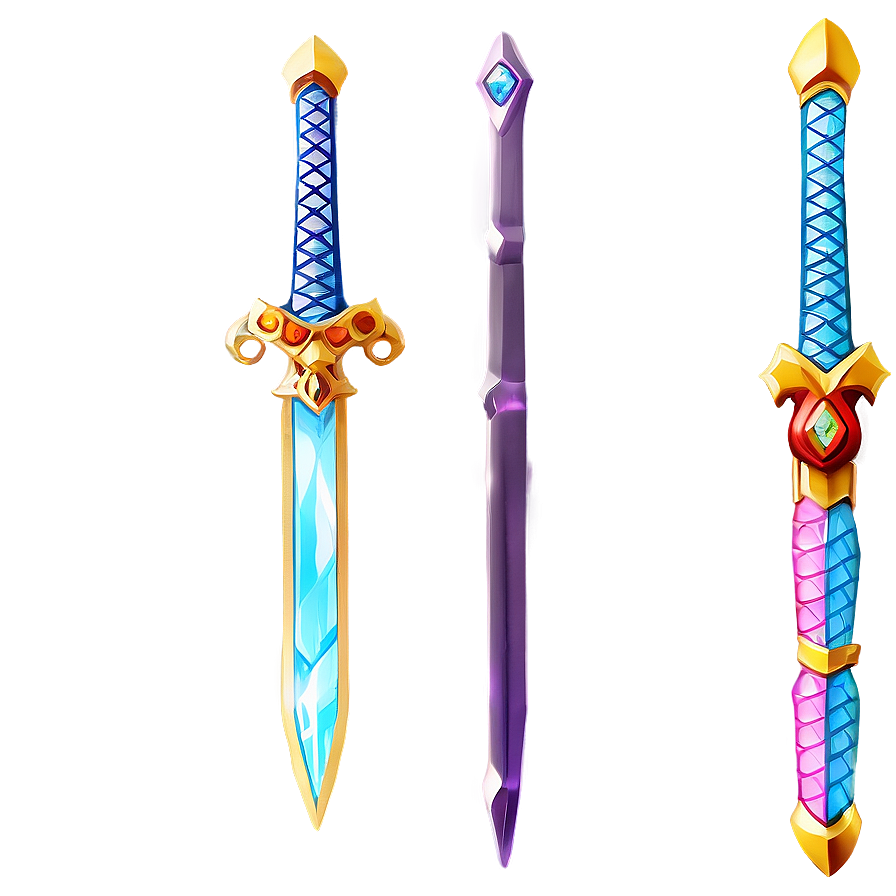 Sparkling Diamond Sword Render Png Uay11 PNG