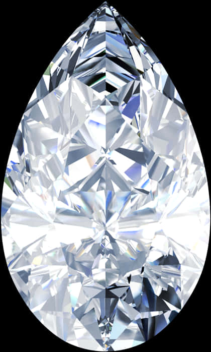Sparkling Diamond Tear Drop PNG