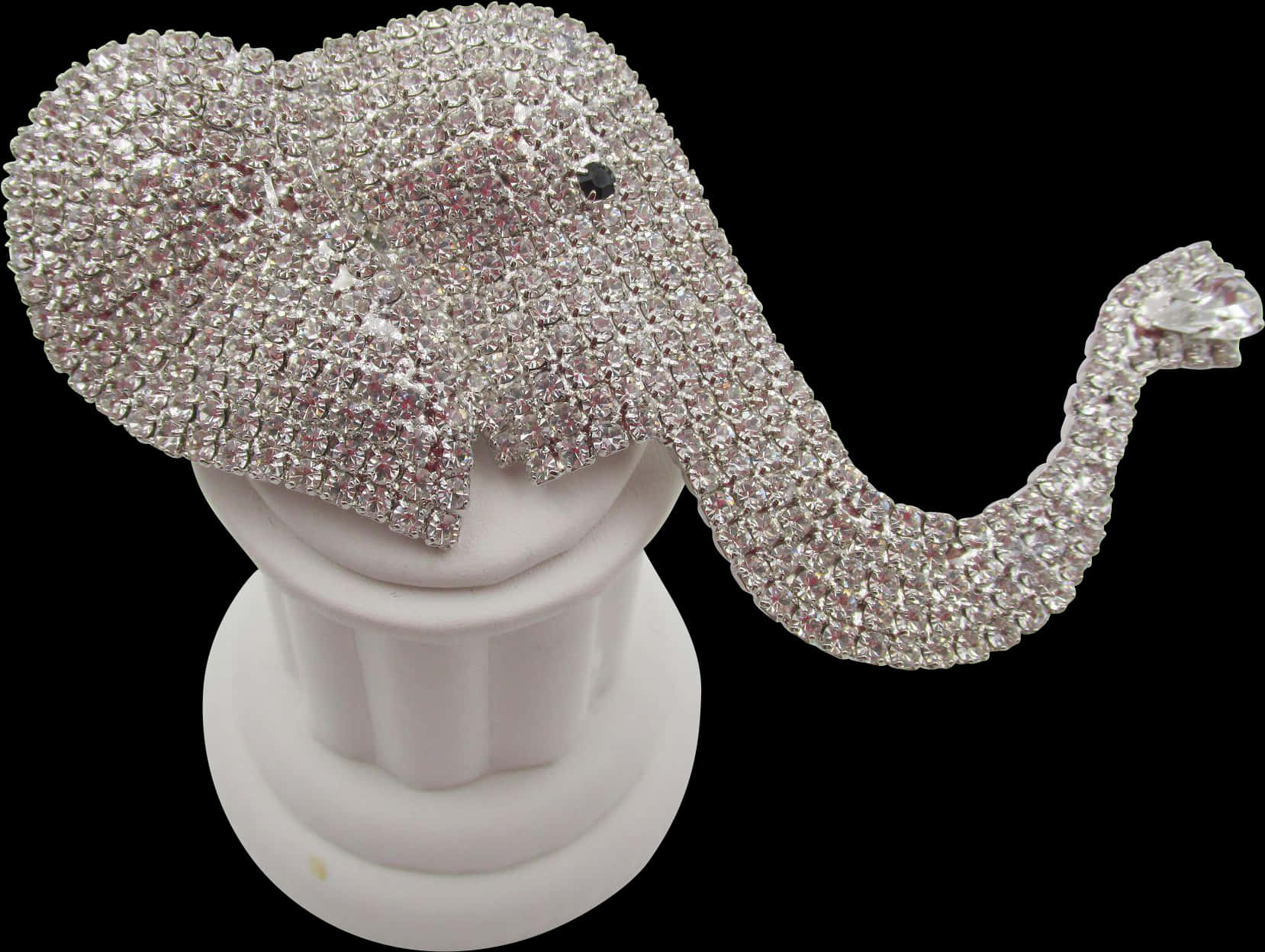 Sparkling Elephant Sculpture PNG