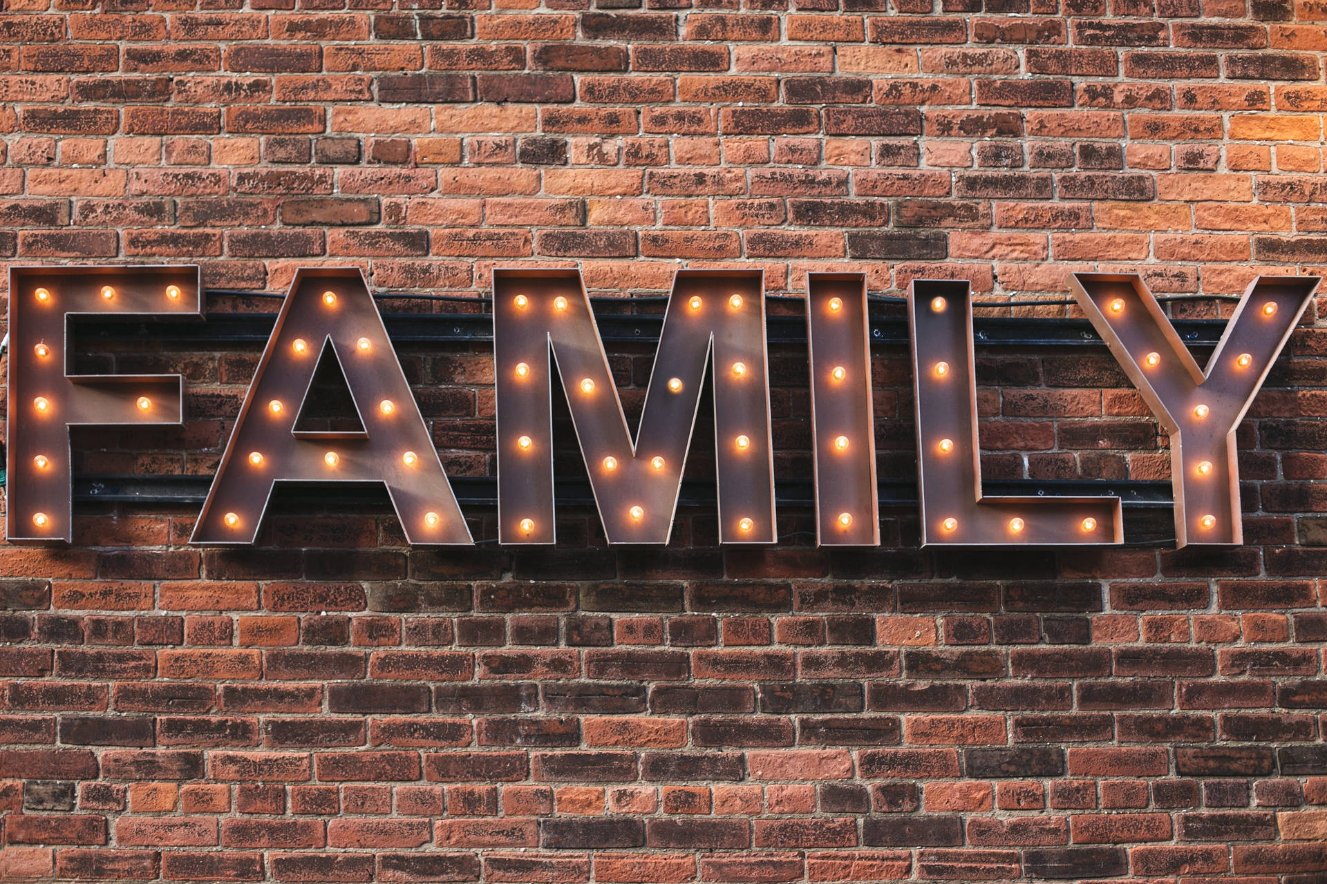 Sparkling Family Signage Wallpaper