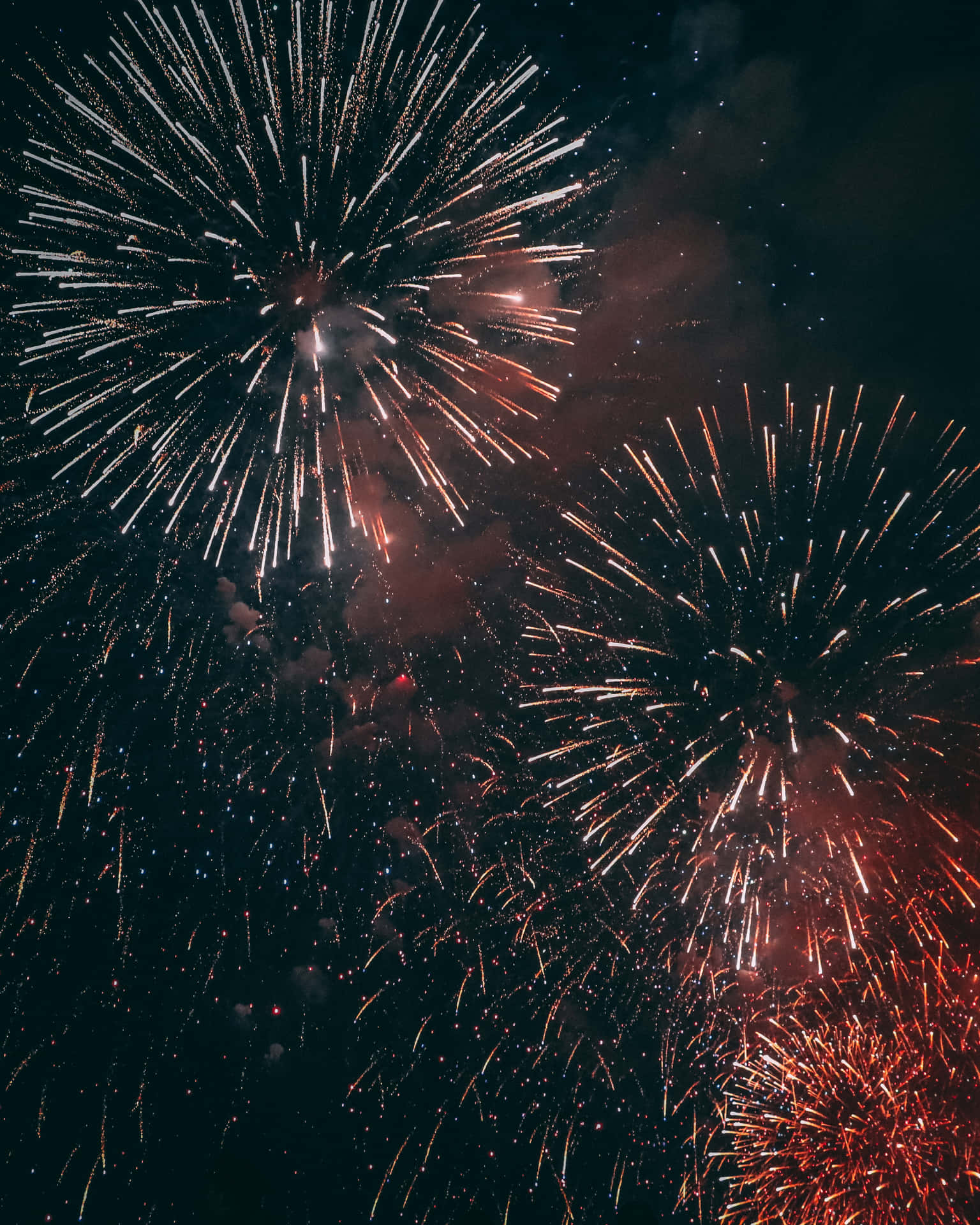 Sparkling Fireworks Display In Sky Wallpaper