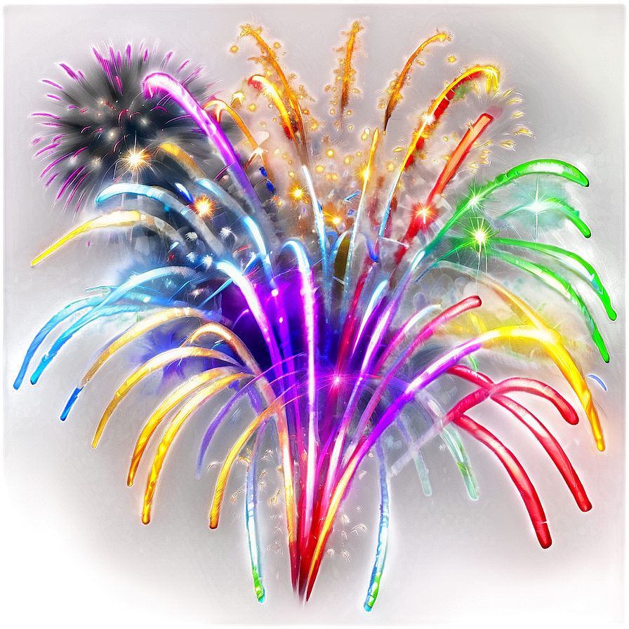 Sparkling Fireworks Party Png 06242024 PNG