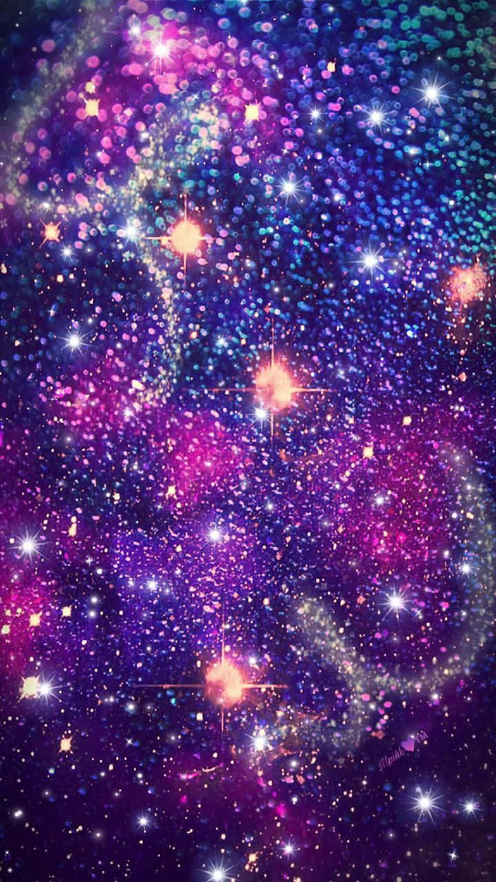 Sparkling Galaxy Glitter Wallpaper
