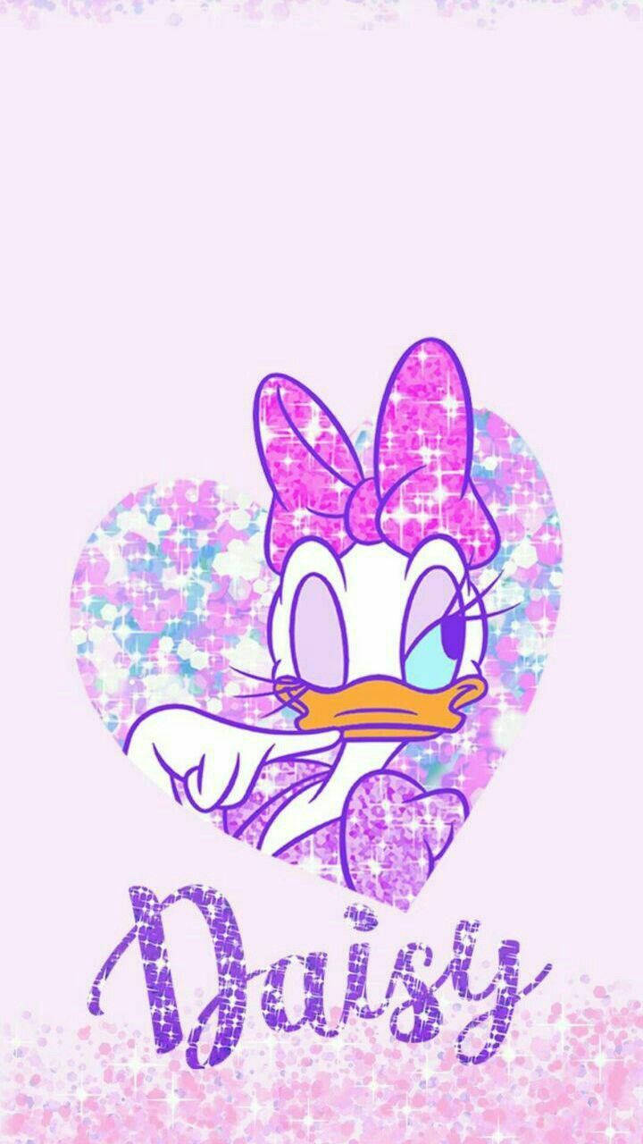 Sparkling Glitters Daisy Duck Wallpaper