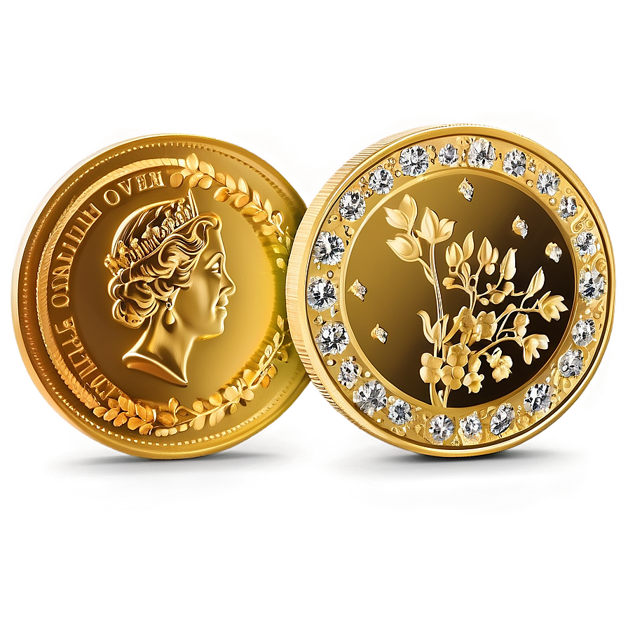 Sparkling Gold Coin Png 18 PNG