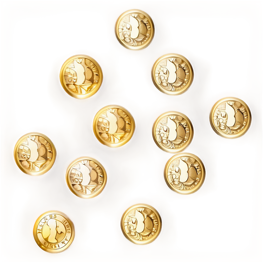 Sparkling Gold Coin Png Dec PNG