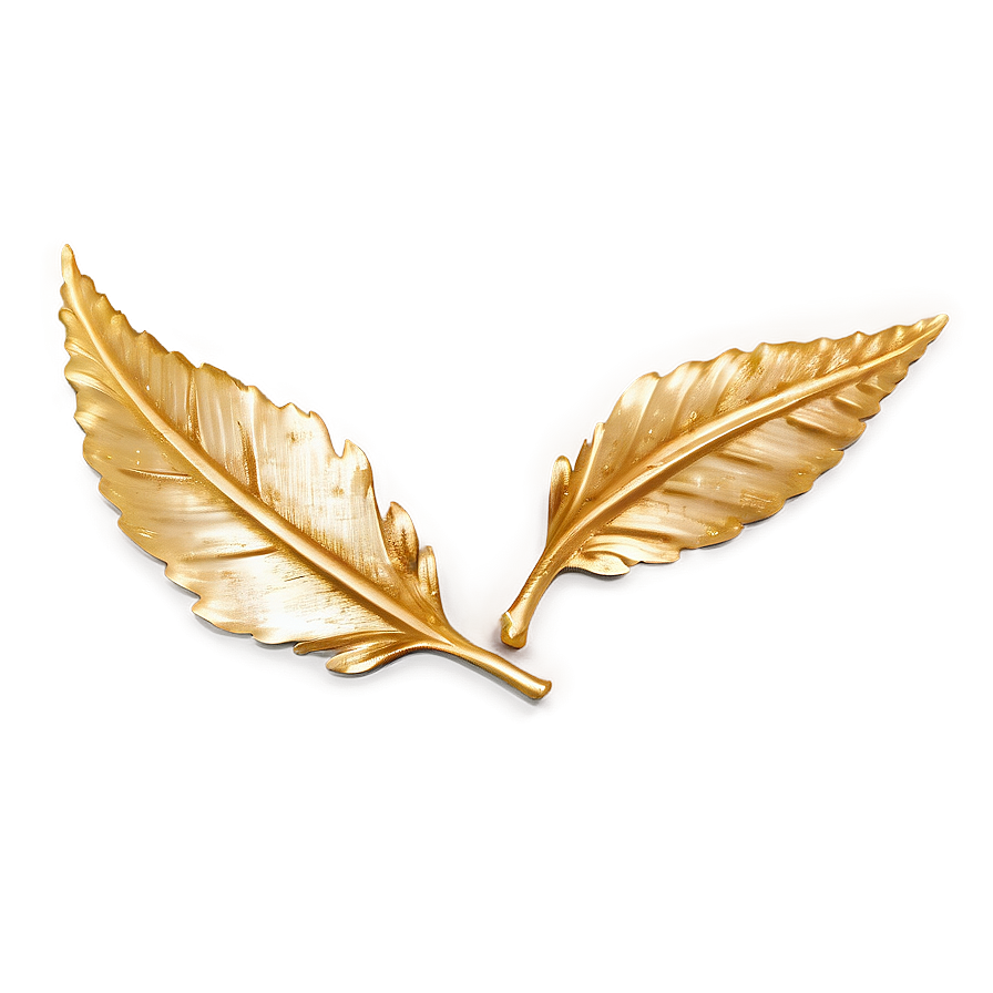 Sparkling Gold Leaves Overlay Png 15 PNG