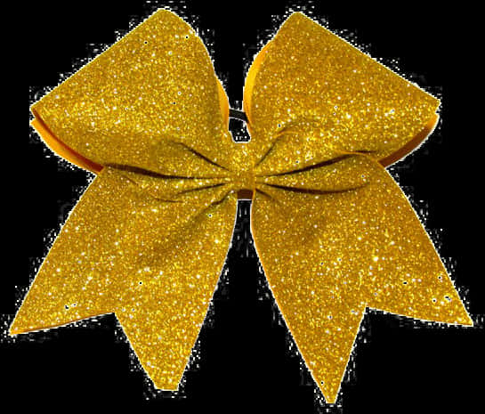 Sparkling Golden Bow Clipart PNG