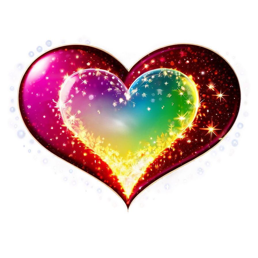 Sparkling Heart Clipart Effect Png Kal30 PNG