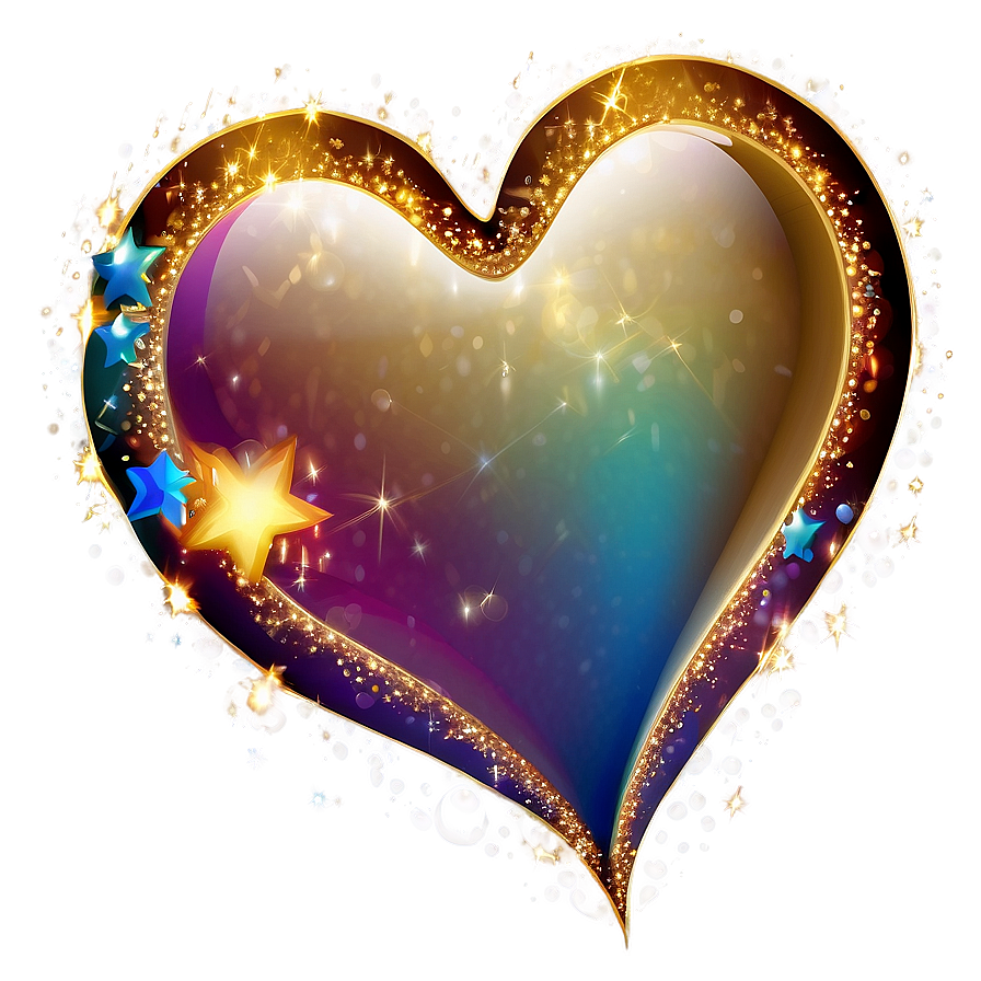 Sparkling Heart Clipart Png Fyp65 PNG