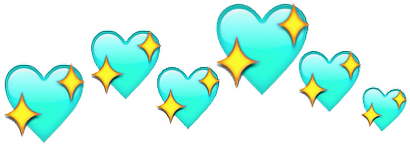 Sparkling Heart Crown Overlay PNG
