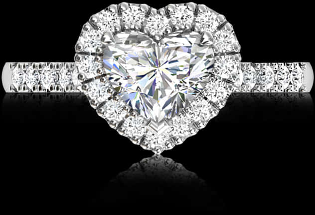 Download Sparkling Heart Diamond Ring | Wallpapers.com