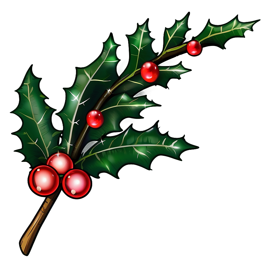 Sparkling Holly Png 05252024 PNG